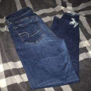 American Eagle super stretch ultimate distressed.